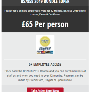 BS 7858 2019 Bundle package